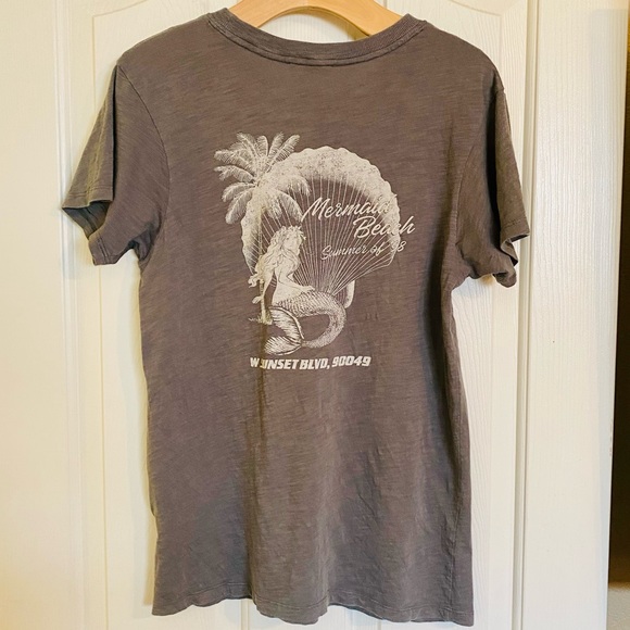 EUC Spell & the Gypsy Collective Charcoal Eagle Island Organic Biker Tee - Picture 12 of 16